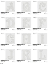 Elegant White Ornament Alphabet Embroidery Set
